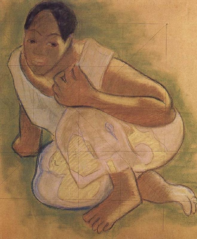 Paul Gauguin Tahiti woman oil painting image